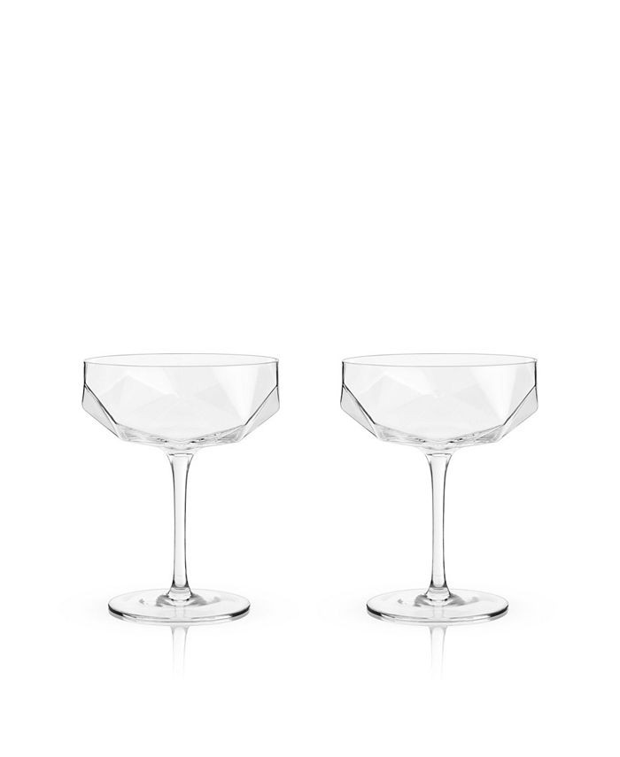 Viski Raye Faceted Crystal Coupe & Reviews - Glassware & Drinkware - Dining - Macy's | Macys (US)