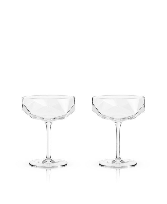 Viski Raye Faceted Crystal Coupe & Reviews - Glassware & Drinkware - Dining - Macy's | Macys (US)