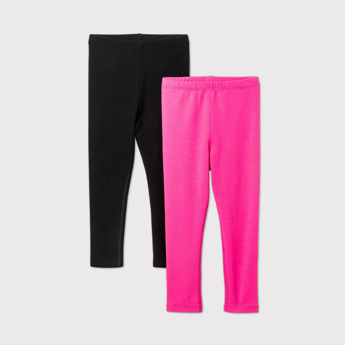 Toddler Girls' 2pk Adaptive Leggings - Cat & Jack™ Black/Pink 5T | Target
