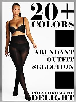 HONENNA Semi Opaque Silky Women Pantyhose Tights, 20+ Colors Invisibly Toe Reinforced 60 Den Size... | Amazon (US)