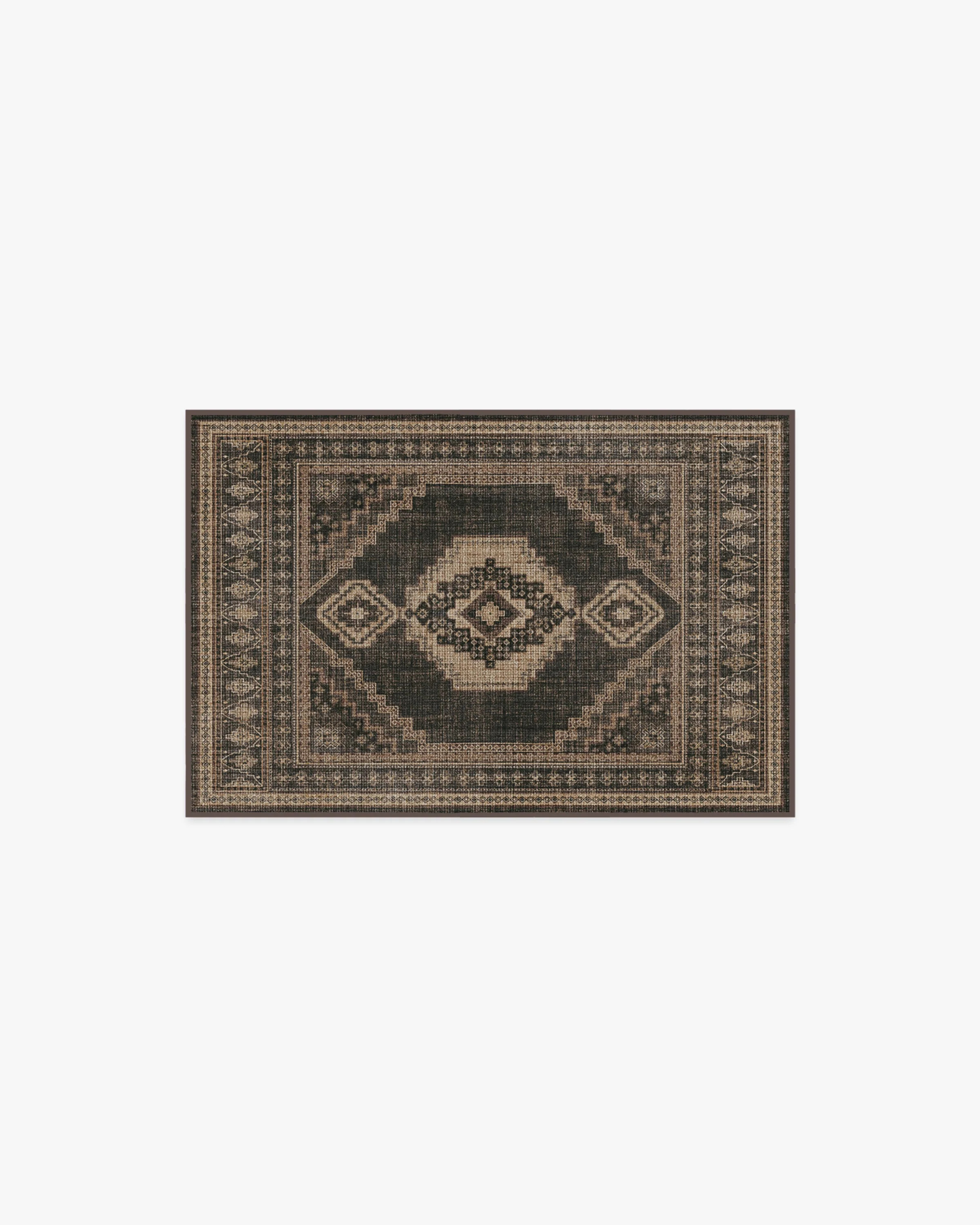 Rayne Charcoal & Tan Tufted Rug | Ruggable | Ruggable