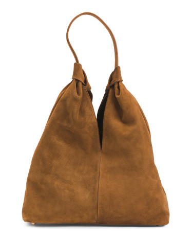 Made In Italy Suede Hobo With Knots | TJ Maxx