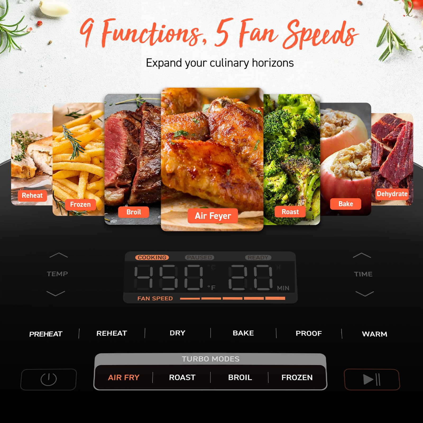 COSORI Air Fryer 9-in-1, Compact & Large 6-Qt, Fast Turbo Modes, 90–450°F Precise Heat for Eve... | Amazon (US)