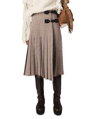 Jeligora Houndstooth Pleated Skirt | Bloomingdale's (US)