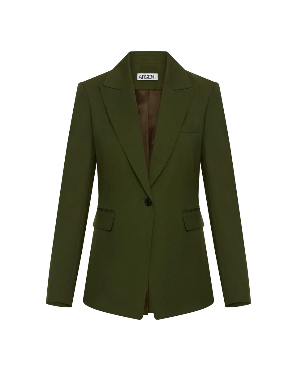 Single Button Blazer in Seasonless Wool | Women's Blazers | Argent | Argent