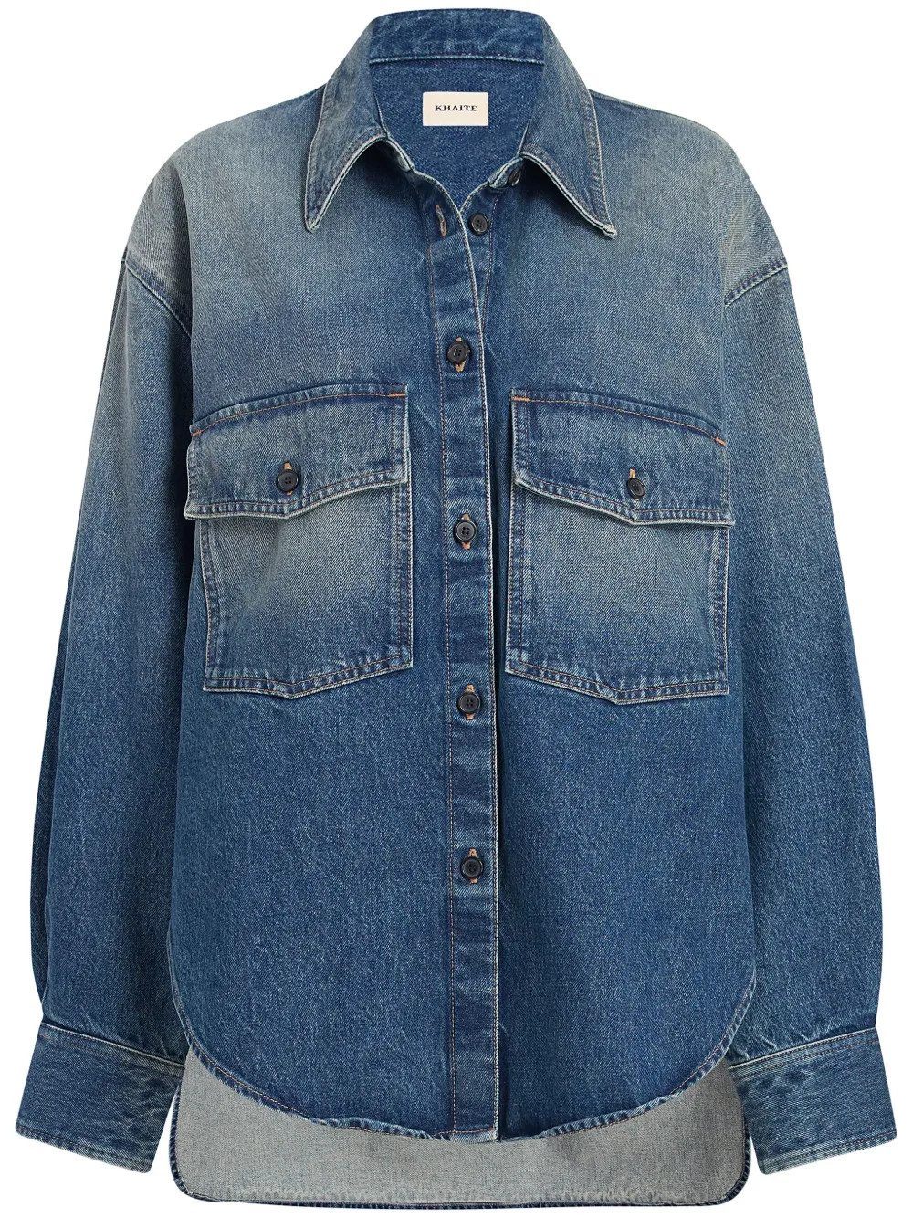 KHAITE The Mahmet Denim Shirt - Farfetch | Farfetch Global
