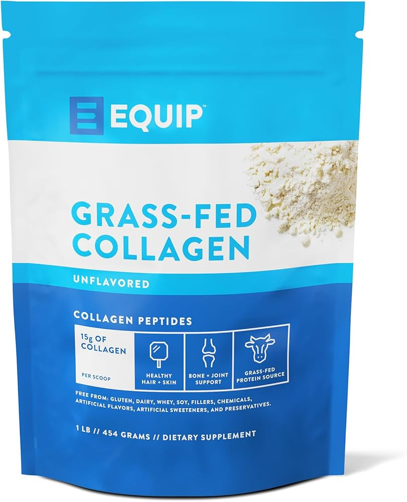 Equip Foods Grass Fed Collagen Powder | Hydrolyzed Bovine Collagen Peptides with Amino Acids | Pr... | Amazon (US)