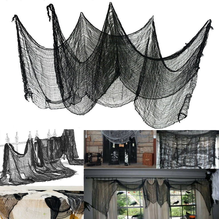 Halloween Black Creepy Cloth, Scary Drape Cloth Entryways Creepy Gauze for Halloween Party Decora... | Walmart (US)