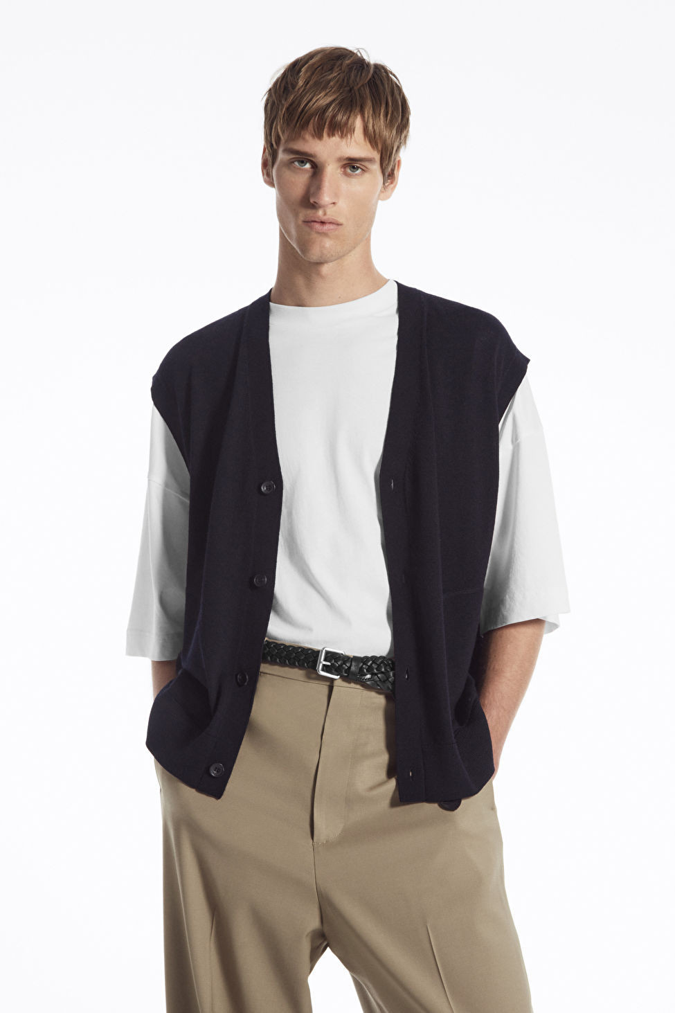 BUTTONED MERINO WOOL TANK | COS (US)