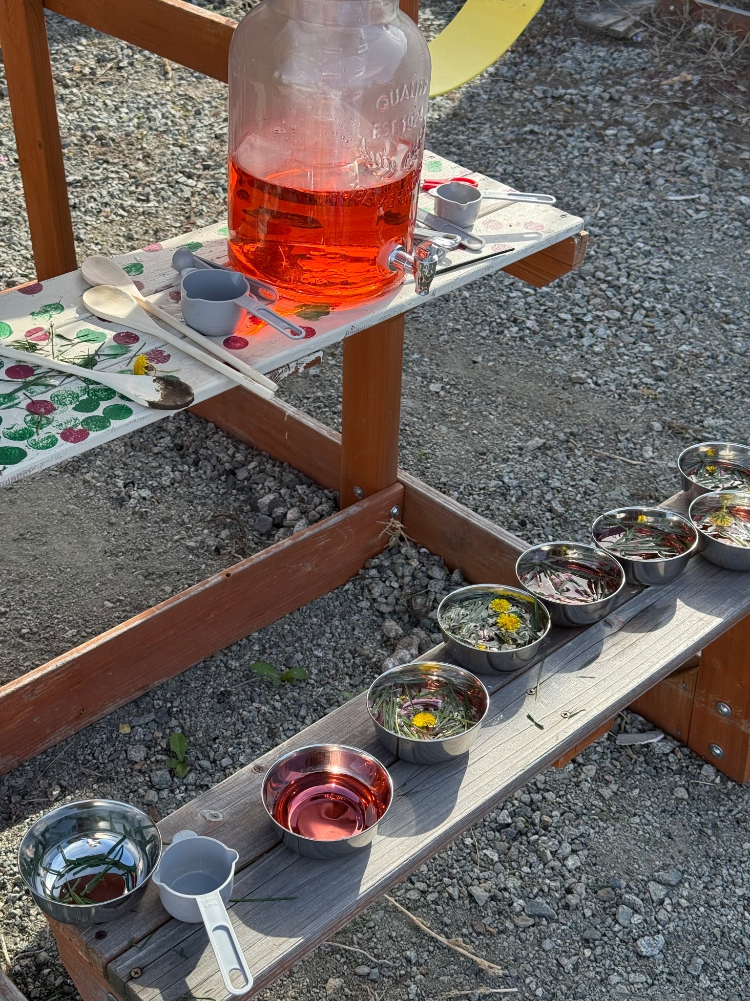 Set up a little mud kitchen for my daughter, complete with a water dispenser, bowls, spoons, measuring cups and more! Perfect kids summer activity. 

#LTKcanada #LTKsummer #LTKkids
