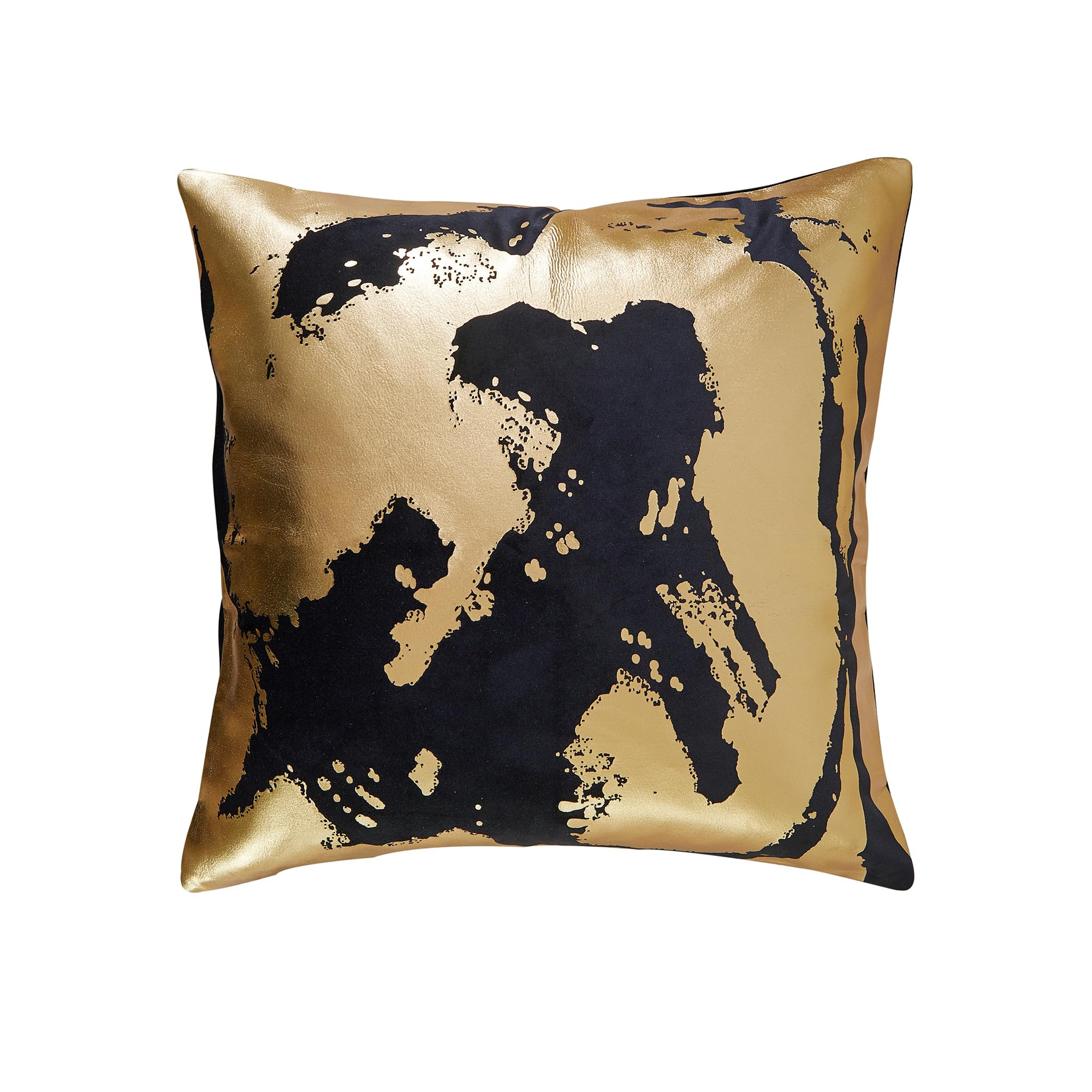 THE-TINOART Black Throw Pillows Cover Gold Foil Printing Pillow Cover Lagre Abstract Black Soft V... | Amazon (US)
