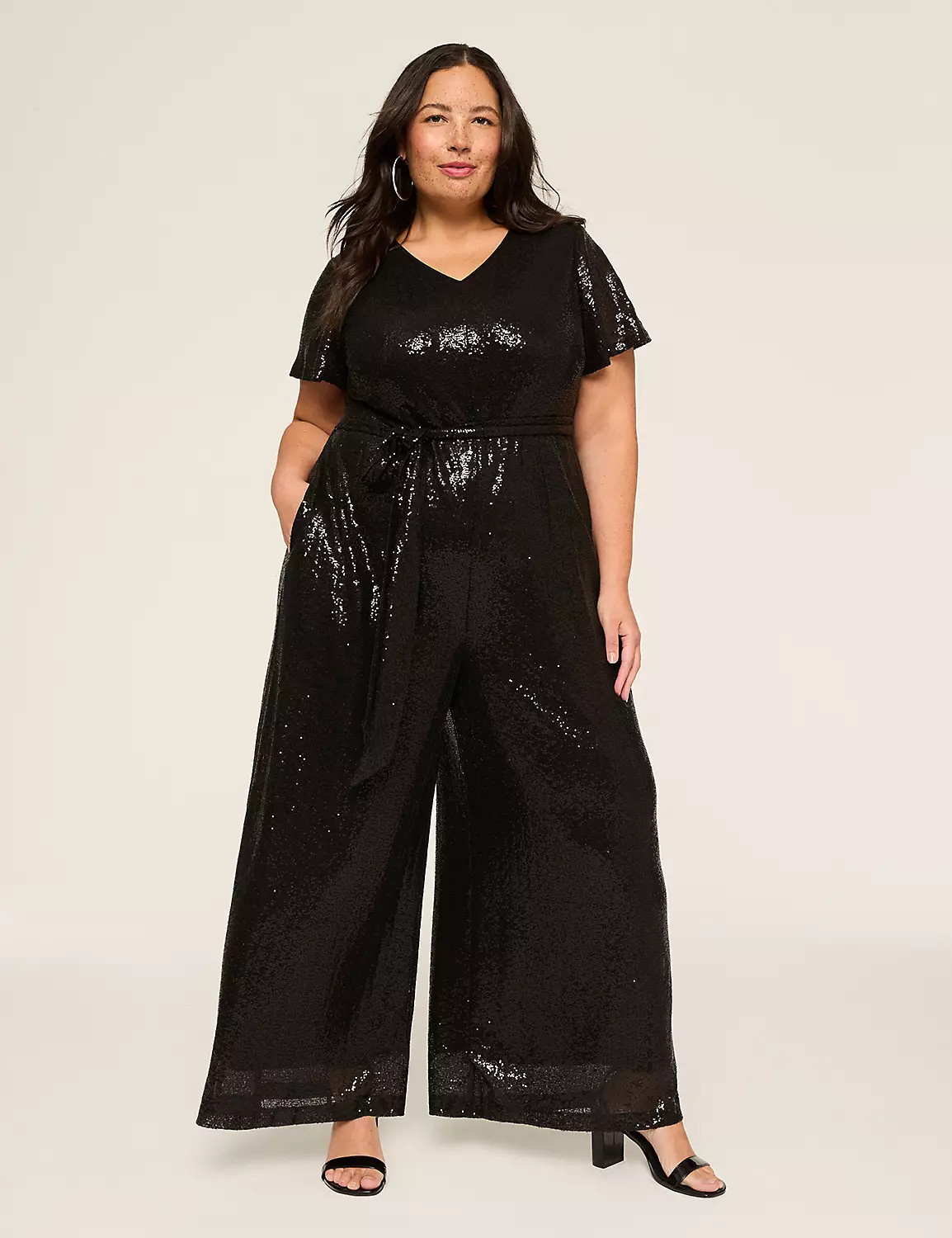 Sequin Wide Leg Jumpsuit | LaneBryant | Lane Bryant (US)