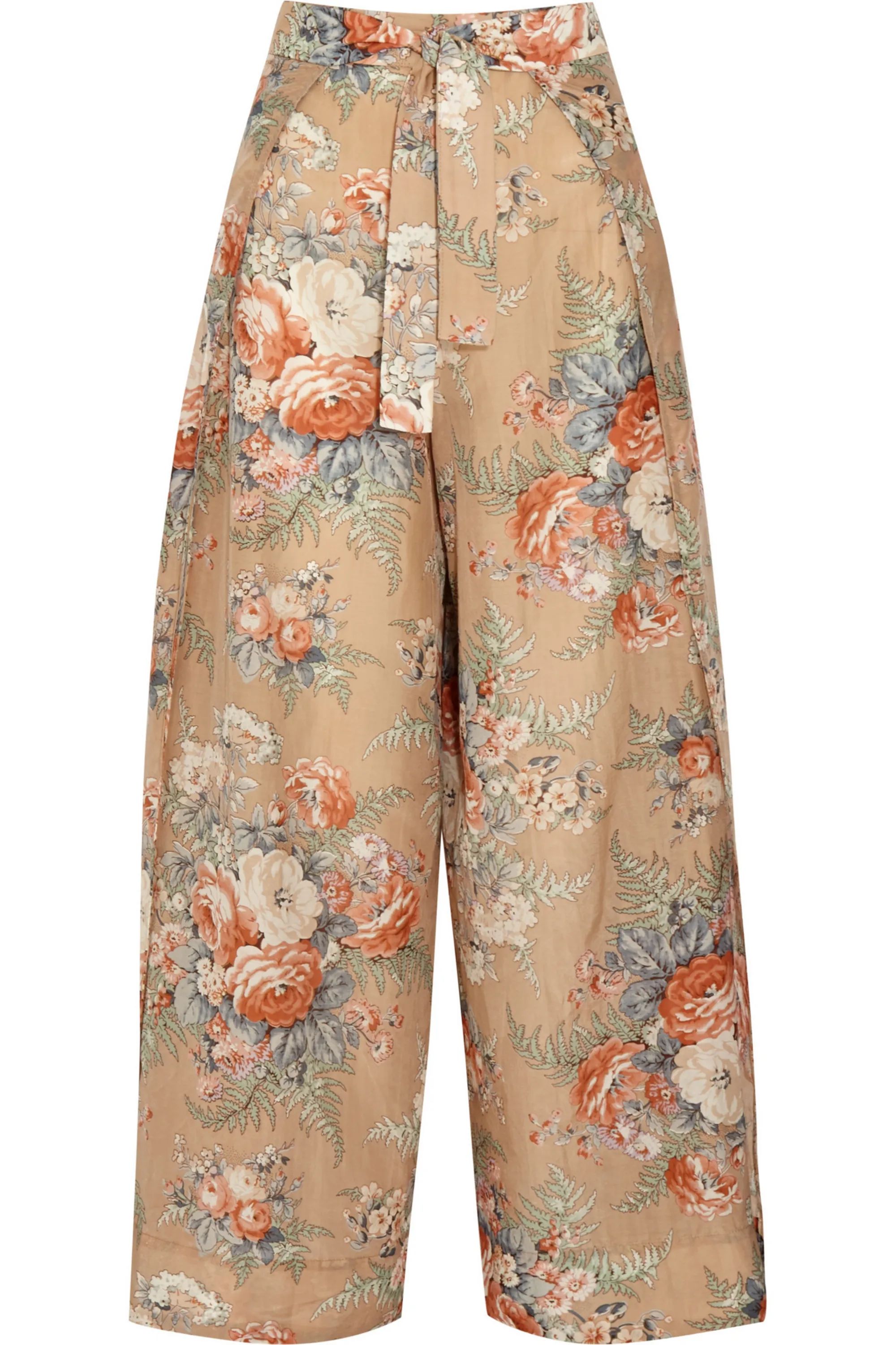 Anais printed cotton and silk-blend wide-leg pants | NET-A-PORTER (US)