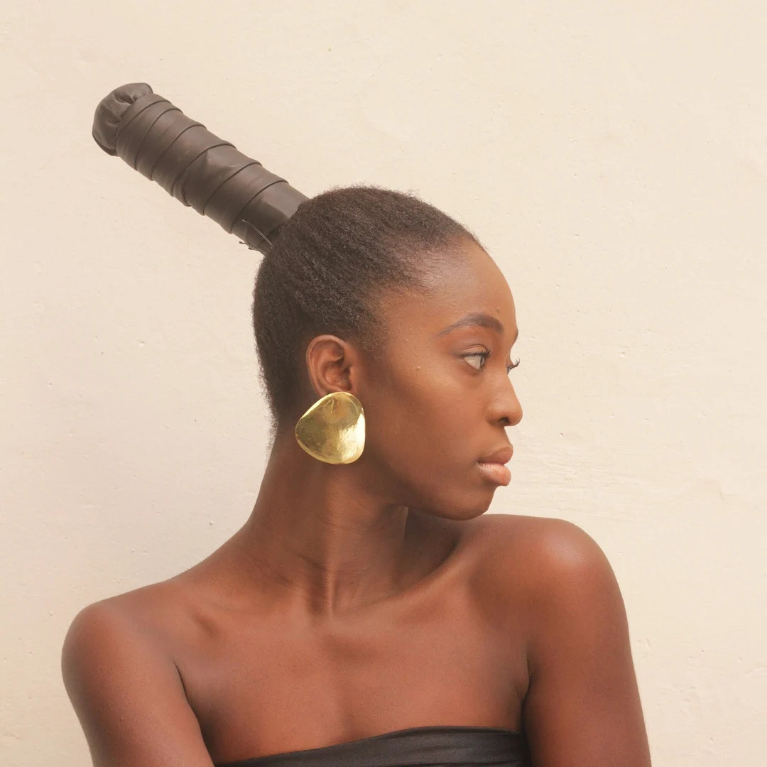 Gold brass Round Stud earrings, Oversized disc earrings, Large organic stud earrings, Big Circle ... | Etsy (US)