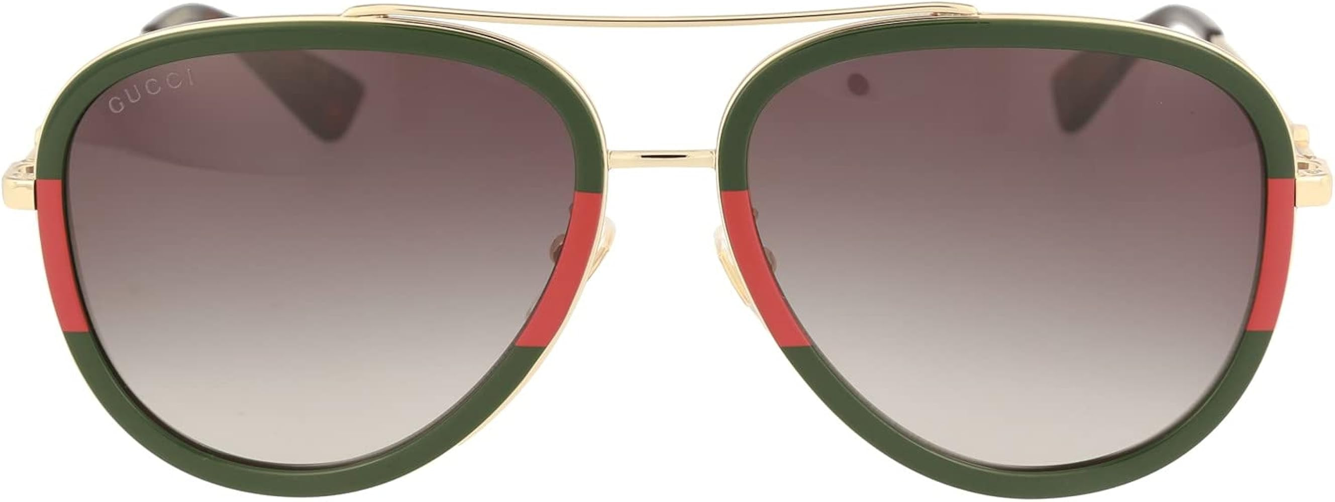 Gucci Pilot Urban Web Block Aviator Sunglasses | Amazon (US)