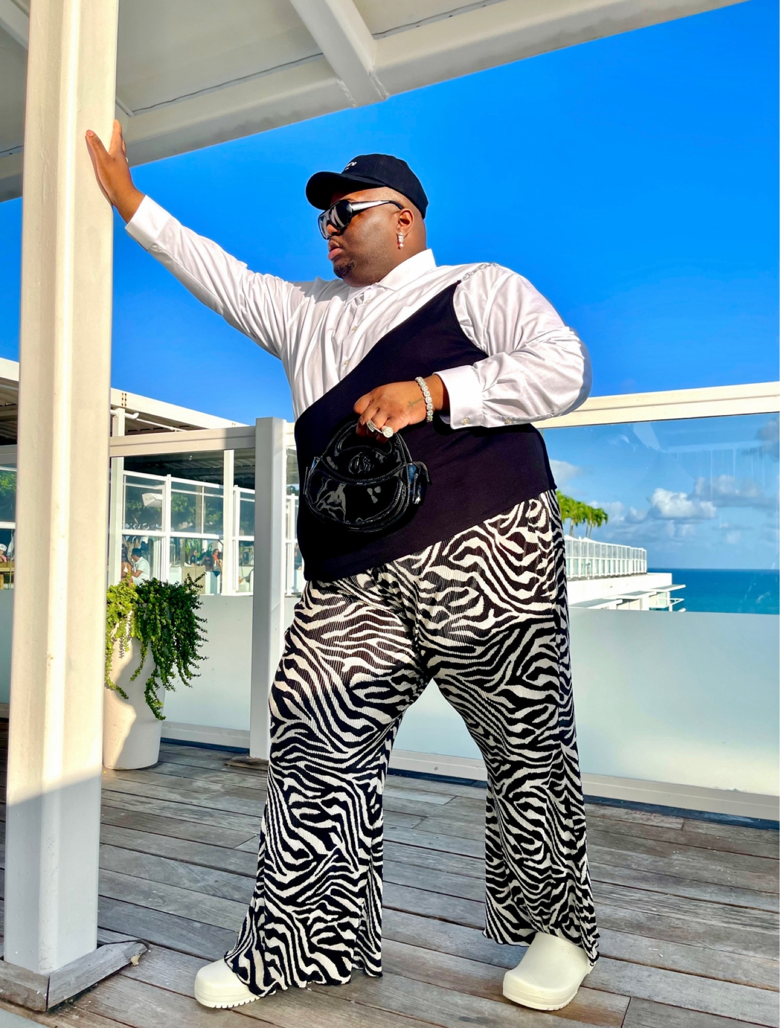 Zebra in the wild 🦓 
Big and tall tip: when it comes to styling prints figure out what makes you feel good. Experiment & play with different shapes/ silhouettes. Your body is Art 🖼 

#LTKmens #LTKtravel #LTKstyletip