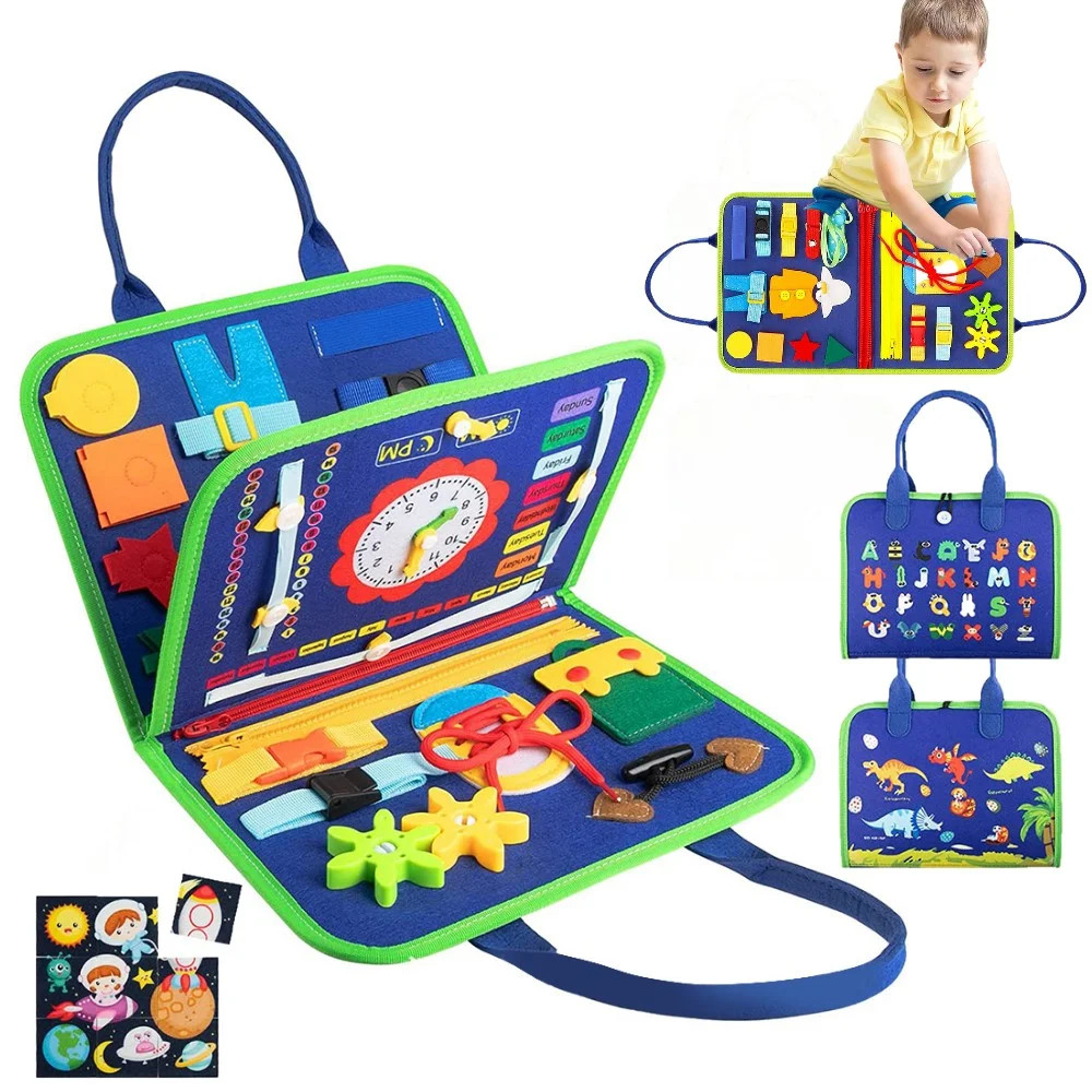 Silensys Busy Board Montessori Toys Busy Book Gift for 1 2 3 4 Year Old Toddler Sensory Board Tra... | Walmart (US)