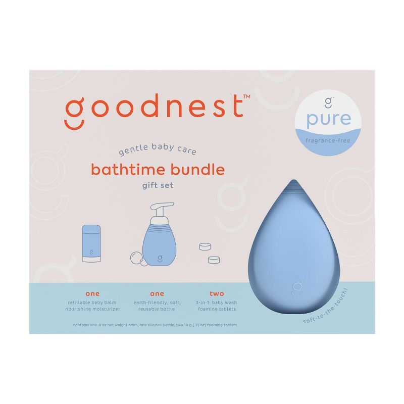 Goodnest Baby Bathtime Bundle Gift Set - Pure Fragrance Free - 4ct | Target