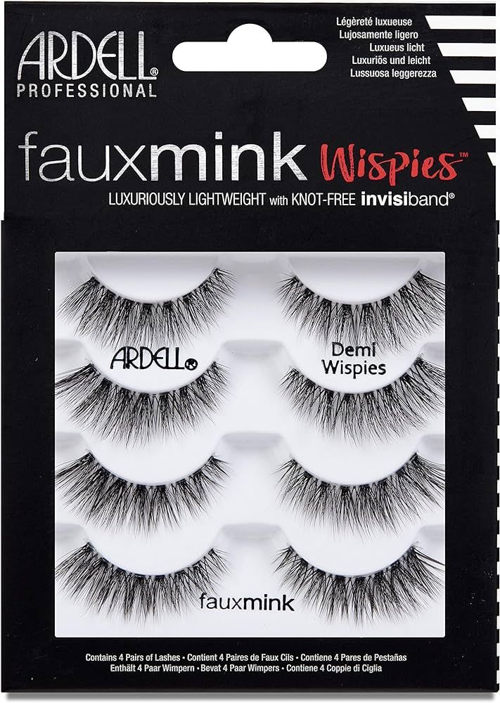 Ardell False Lashes Faux Mink Demi Wispies Multipack, 1 pk x 4 pairs | Amazon (US)
