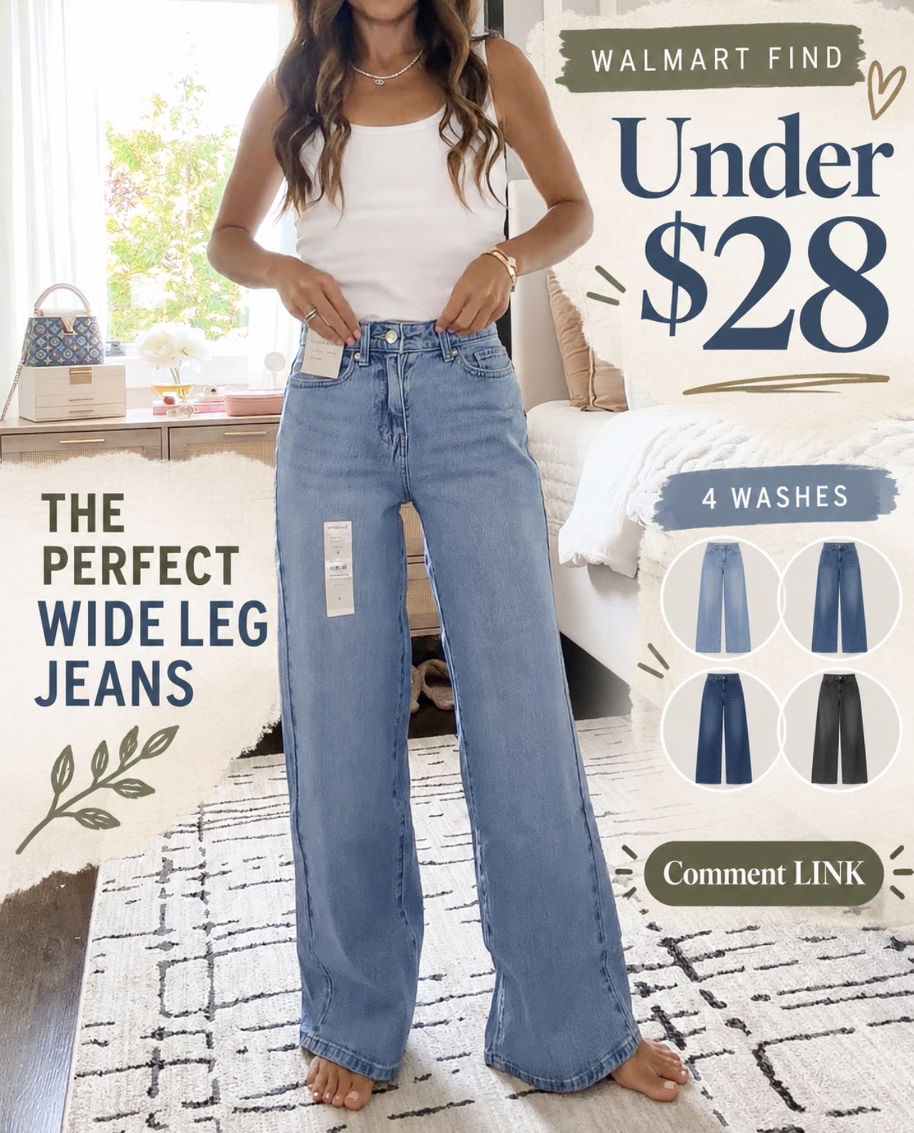 The perfect wide-leg jeans do exist—and they’re under $28 at Walmart! 🙌🏻 They come in four washes too. Comment LINK and I’ll send them to you!

#LTKOver40 #LTKSeasonal #LTKootd