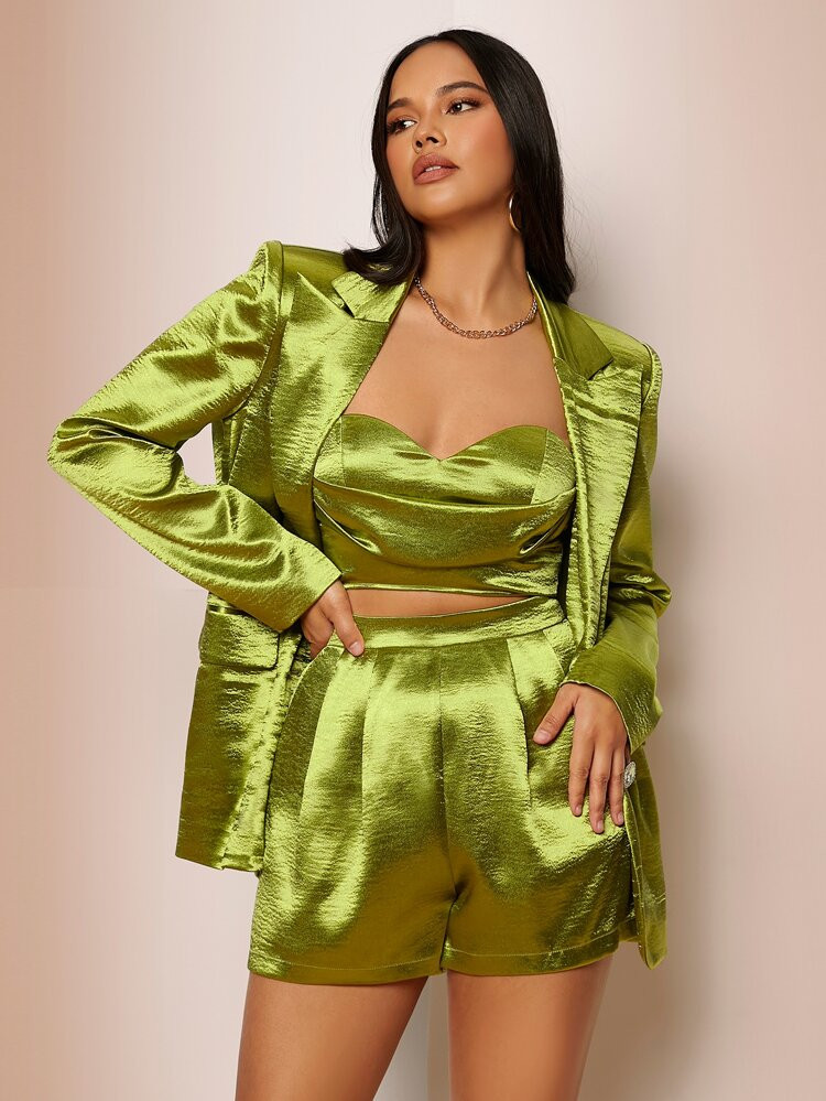 SHEIN Single Breasted Flap Pocket Blazer | SHEIN