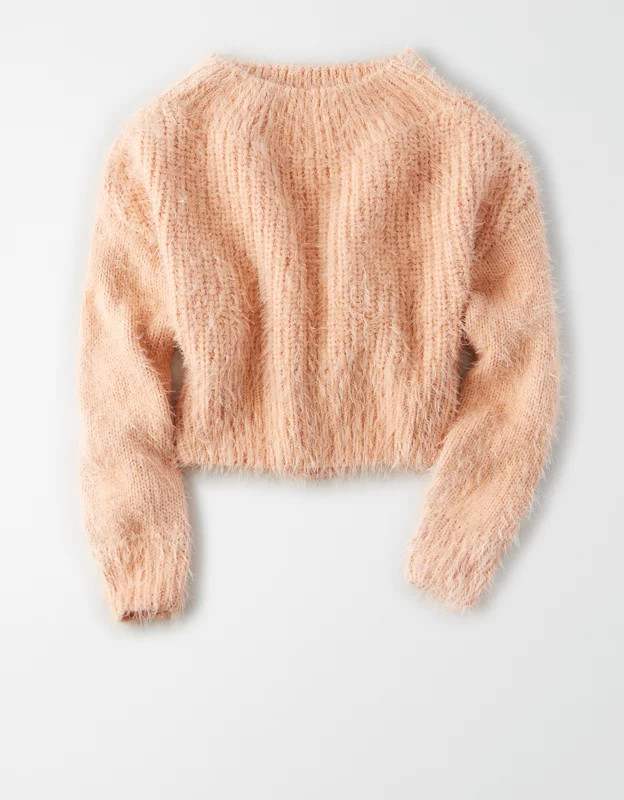 AE Studio Eyelash Off-The-Shoulder Sweater | American Eagle Outfitters (US & CA)
