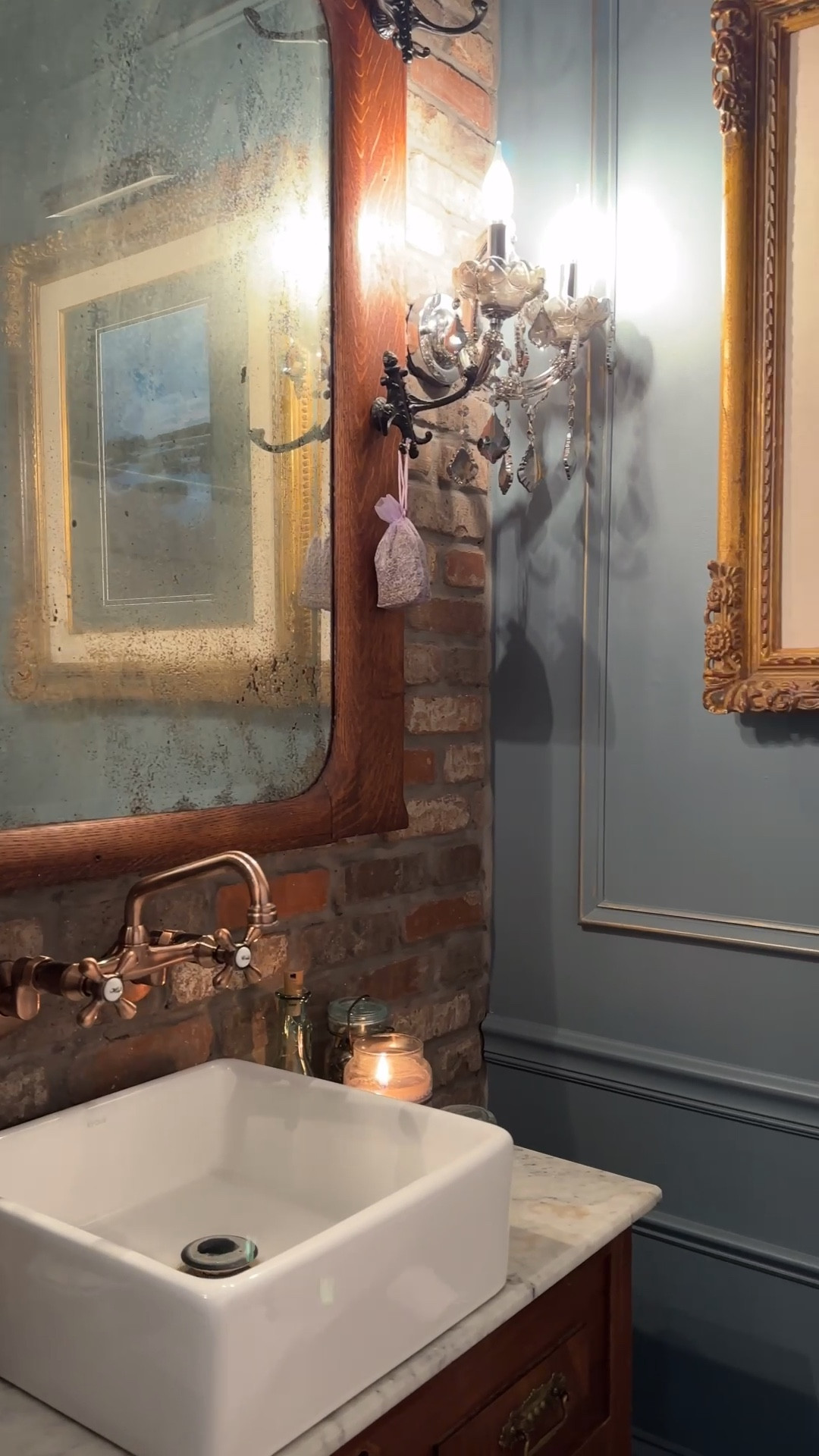 Don’t ever leave a room “just fine the way it is” when you could, instead, make a space that’s absolutely magical 🤩.  This bathroom is the perfect example of a boring space turned into something unique and wonderful ❤️

#LTKfindsunder100 #LTKhome #LTKVideo