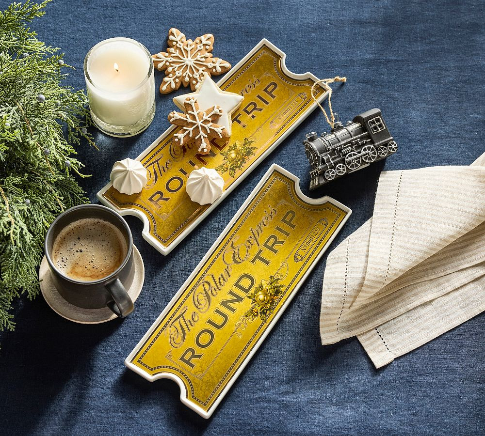 The Polar Express™ Stoneware Cookie Platter | Pottery Barn (US)