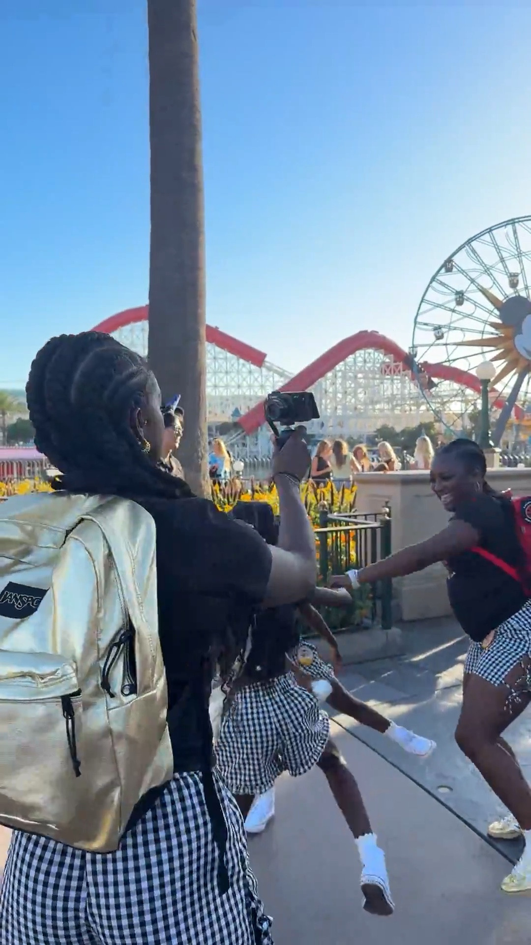 Jansport bag, jansport backpack, disney park outfit disney backpack outfit inspo gold bag disney look family vacation aesthetic black motherhood influencer disney trip fashion content 

 

#LTKTravel #LTKItBag #LTKFamily