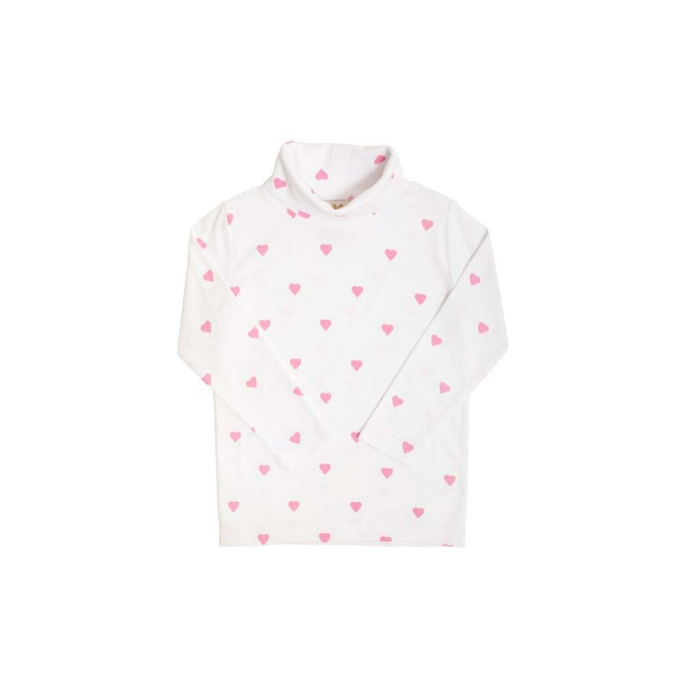Tatum's Turtleneck - Hamptons Hot Pink Heart Eyes | The Beaufort Bonnet Company