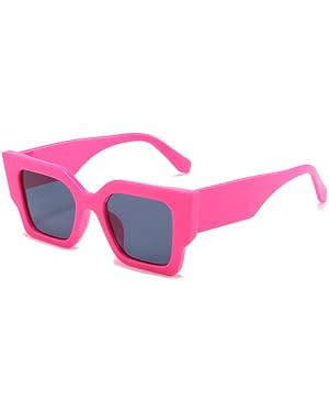 SORVINO Trendy Square Sunglasses for Women Ladies Square Oversized Frame Sun Glasses Hot Pink Bla... | Amazon (US)