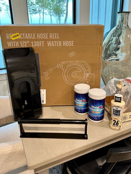 Amazon haul! Retractable water hose, citrus pool cleaner, fairlife protein shakes, meal replacement shakes, Adhesive paper towel holder, plastic bag holder. Amazon find, amazon home. 

#LTKhome #LTKFind #LTKSeasonal
