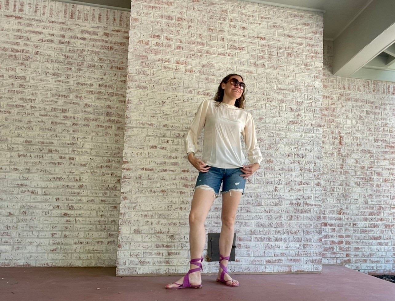 Even when it’s super hot love pairing my denim with a bit of silk to feel a bit elevated on my errands! #investmentpiece 

#LTKOver40 #LTKStyleTip #LTKSeasonal