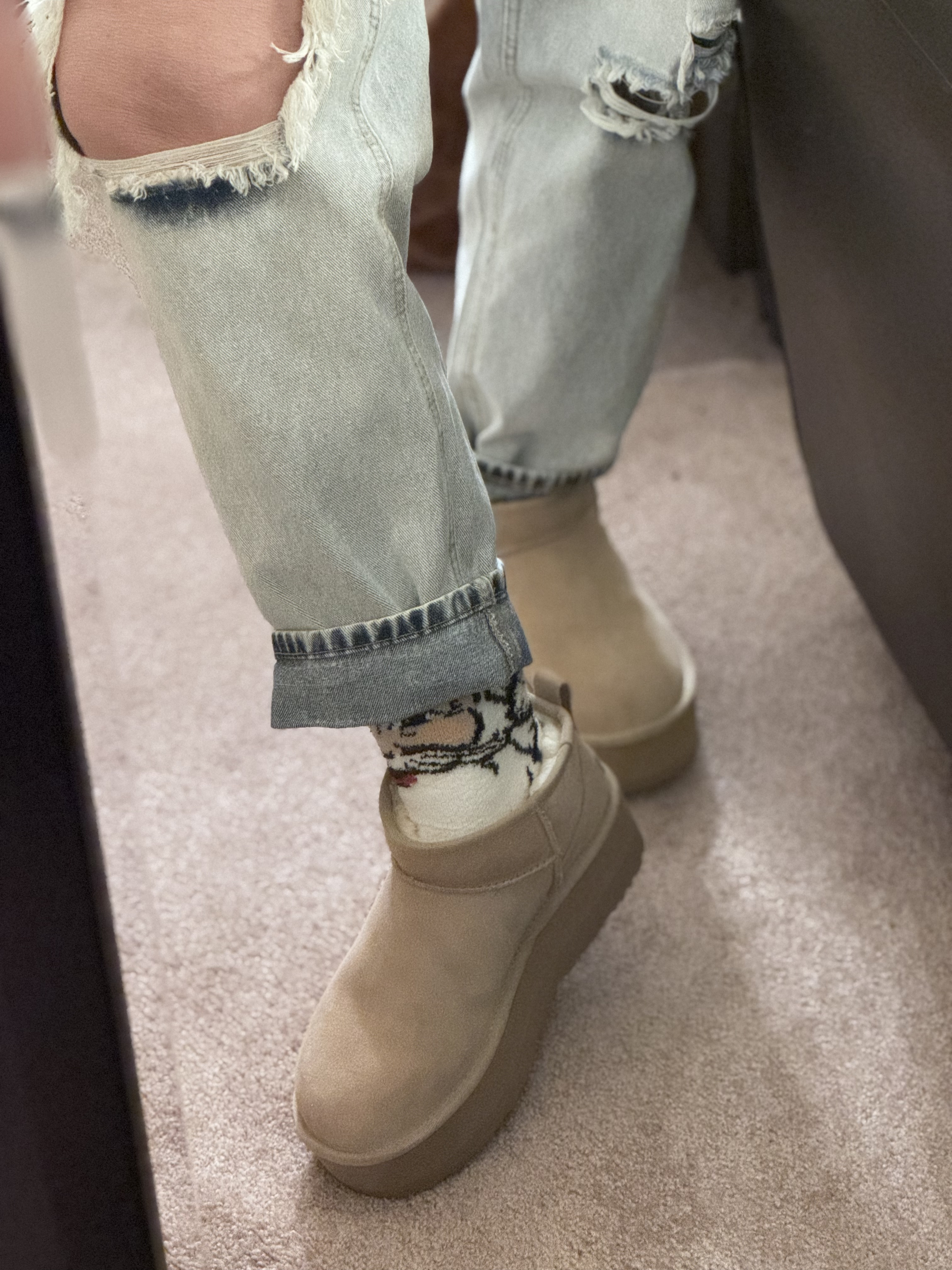 Uggs! Tasmans in stock-  also linked a great look for less on Amazon🩷

Linked
Jeans size medium
Socks— Santa!

#LTKStyleTip #LTKGiftGuide