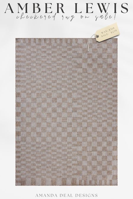 Amber Lewis Indoor/Outdoor Checkered Rug on sale now! It’s easy to clean and pet friendly and such a steal! 

Find more content on Instagram @amandadealdesigns for more sources and daily finds from crate & barrel, CB2, Amber Lewis, Loloi, west elm, pottery barn, rejuvenation, William & Sonoma, amazon, shady lady tree, interior design, home decor, studio mcgee x target, bedroom furniture, living room, bedroom, bedroom styling, restoration hardware, end table, side table, framed art, vintage art, wall decor, area rugs, runners, vintage rug, target finds, sale alert, tj maxx, Marshall’s, home goods, table lamps, threshold, target, wayfair finds, Turkish pillow, Turkish rug, sofa, couch, dining room, high end look for less, kirkland’s, Ballard designs, wayfair, high end look for less, studio mcgee, mcgee and co, target, world market, sofas, loveseat, bench, magnolia, joanna gaines, pillows, pb, pottery barn, nightstand, throw blanket, target, joanna gaines, hearth & hand, floor lamp, world market, faux olive tree, throw pillow, lumbar pillows, arch mirror, brass mirror, floor mirror, designer dupe, counter stools, barstools, coffee table, nightstands, console table, sofa table, dining table, dining chairs, arm chairs, dresser, chest of drawers, Kathy kuo, LuLu and Georgia, Christmas decor, Xmas decorations, holiday, Christmas Eve, NYE, organic, modern, earthy, moody, outdoor, patio furniture

#LTKSeasonal #LTKSaleAlert #LTKHome