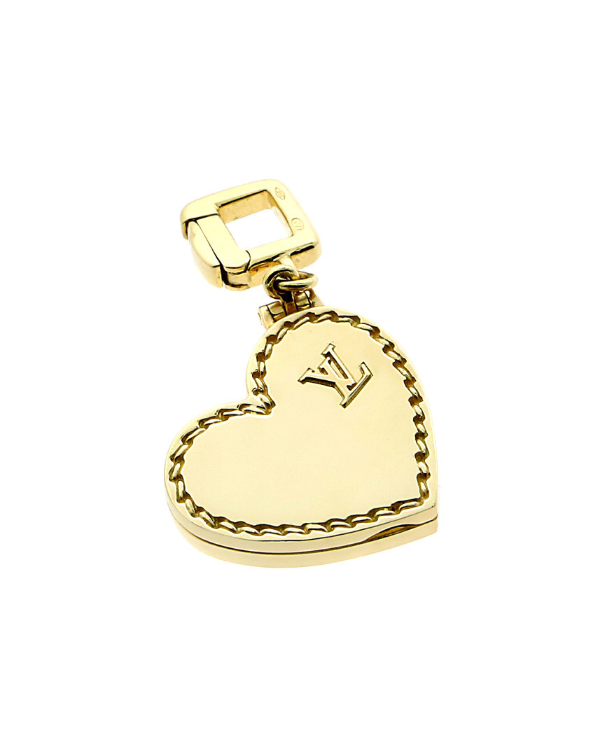 Louis Vuitton 18K Heart Locket Pendant | Gilt