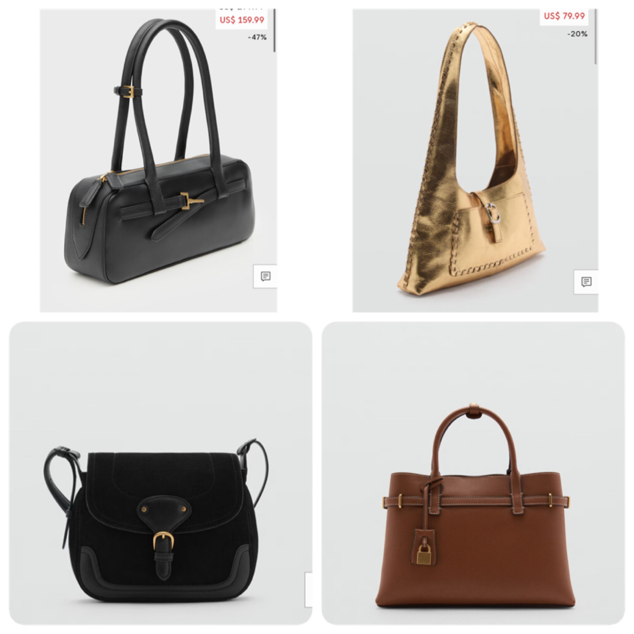 I wanted to share some more affordable and luxurious purses! This time I found some great ones at Mango!! I don’t even know which one is my favorite!! So many great choices. They are also currently having a sale! Most bags are priced around or under $100!

#LTKStyleTip