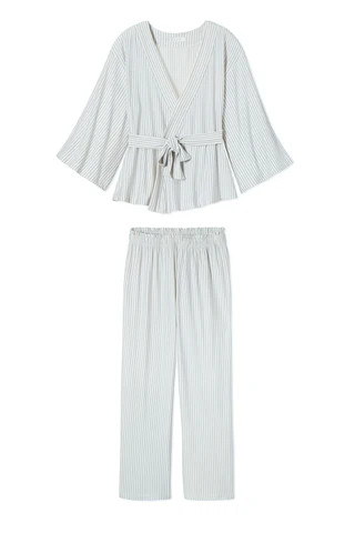 DreamModal Kimono Pajama Set in Fog | Lake Pajamas