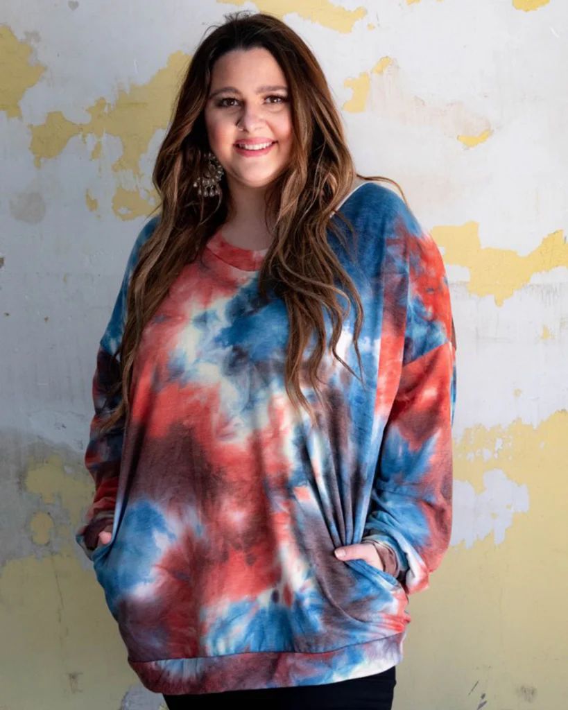 Tie Dyed Oversized Long Sleeve Sweater | Dia&Co