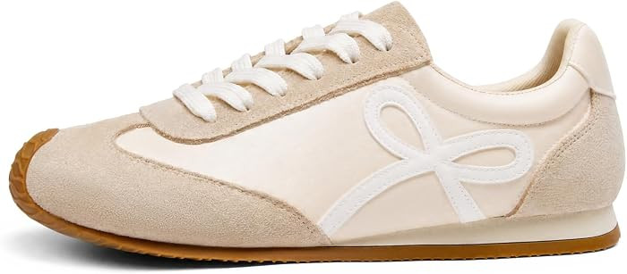 Coutgo Womens Slip On Fashion Sneakers Lace Up Sneaker Walking Shoes | Amazon (US)