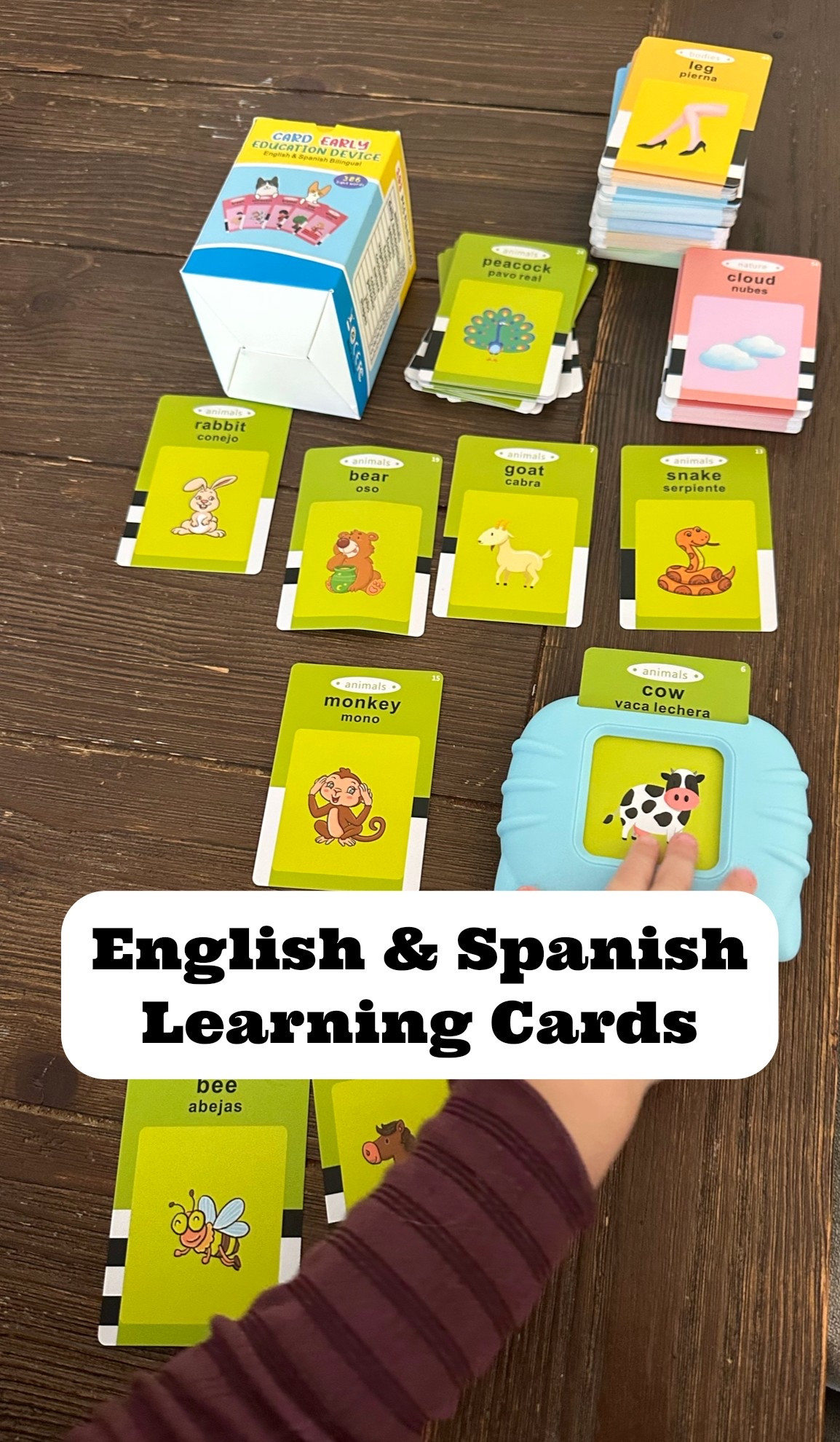 Bilingual Talking Flash Cards, 510 Words Spanish and English. Montessori Learning Toy!

#LTKBaby #LTKKids #LTKmomlife