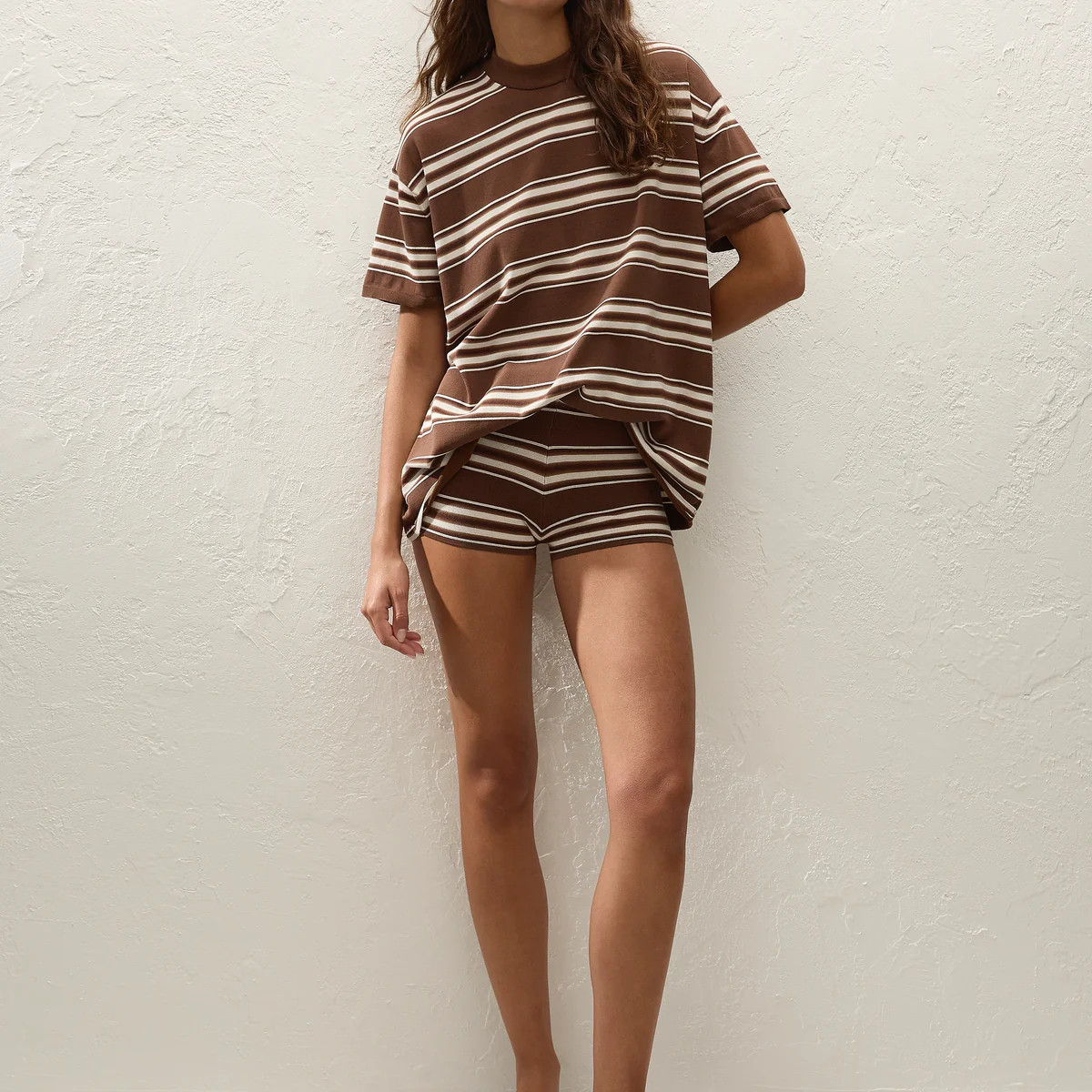 Playa Mini Short Ombre Stripe Macro Carob | Faithfull (AU)