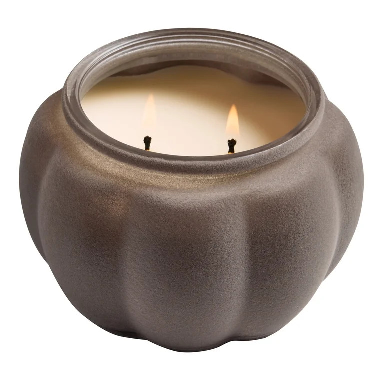 Better Homes and Gardens Brown Butter Pumpkin Scented 2 Wick Flocked Pumpkin Jar Candle 12.7 oz. | Walmart (US)