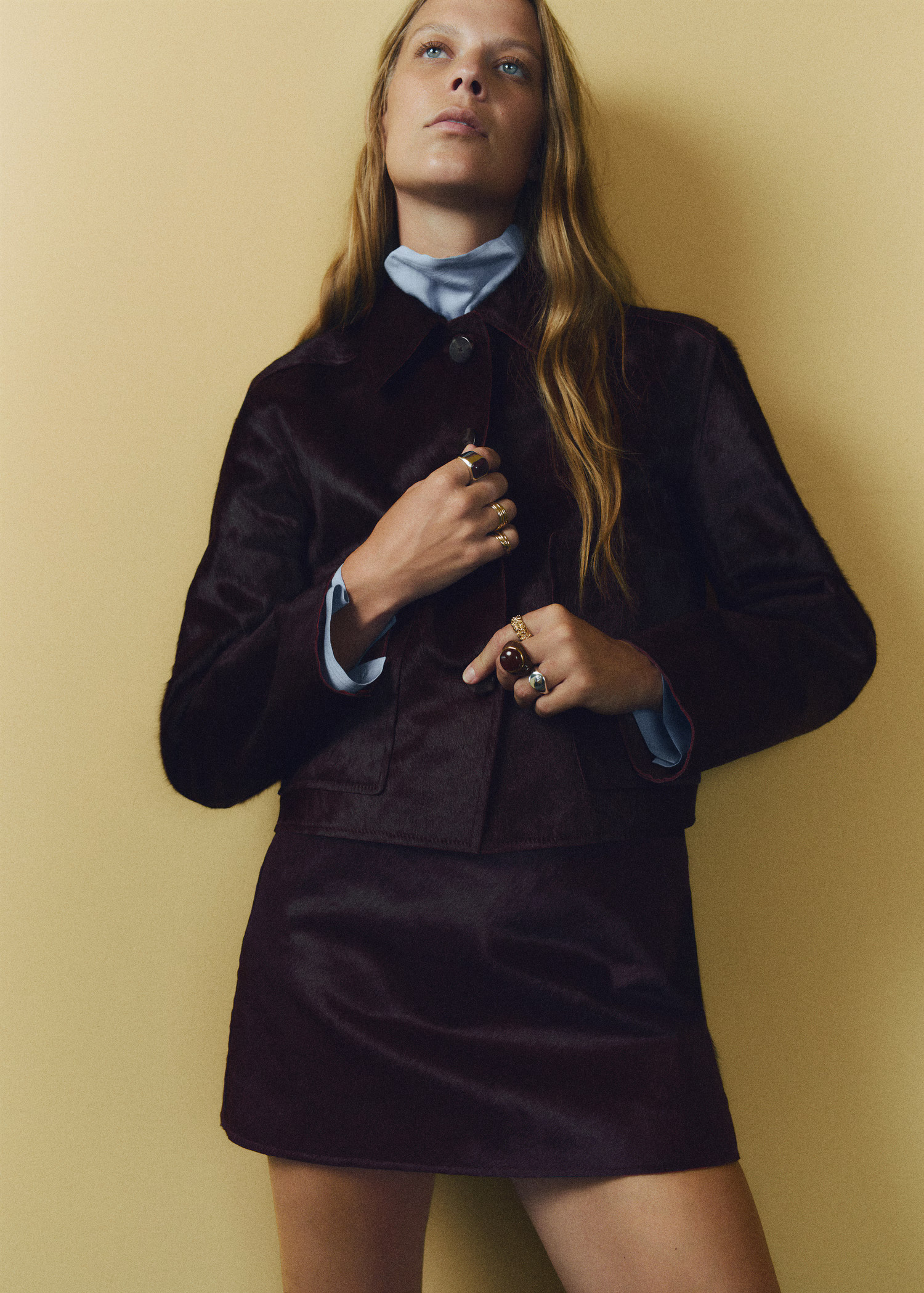 Leather jacket with fur pockets | Mango (US/MX/AU)