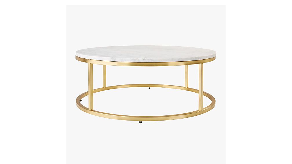 Smart Round Marble Brass Coffee Table + Reviews | CB2 | CB2