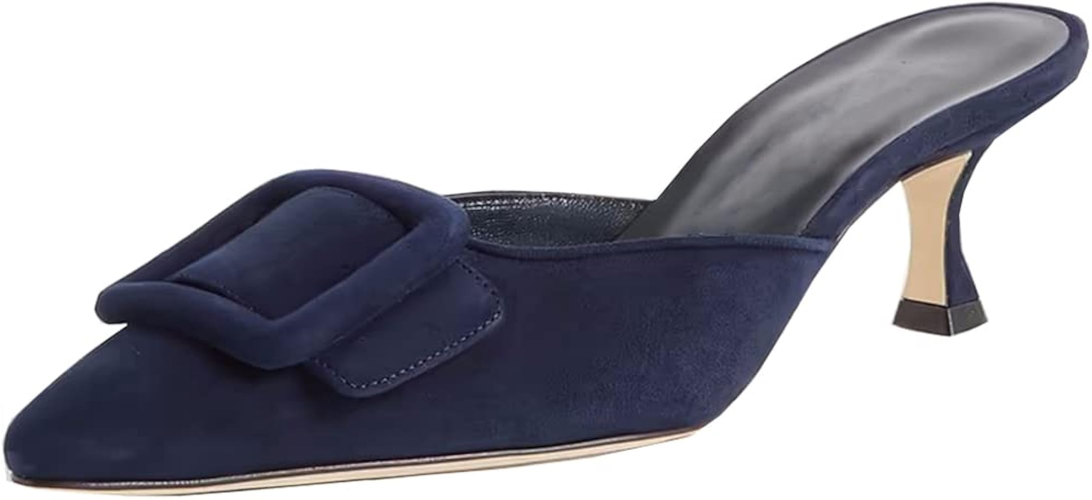 Heeled Mules For Women, Pointed Toe Slingback Pumps Buckle Kitten Heels Mules Slides Backless Dress  | Amazon (US)