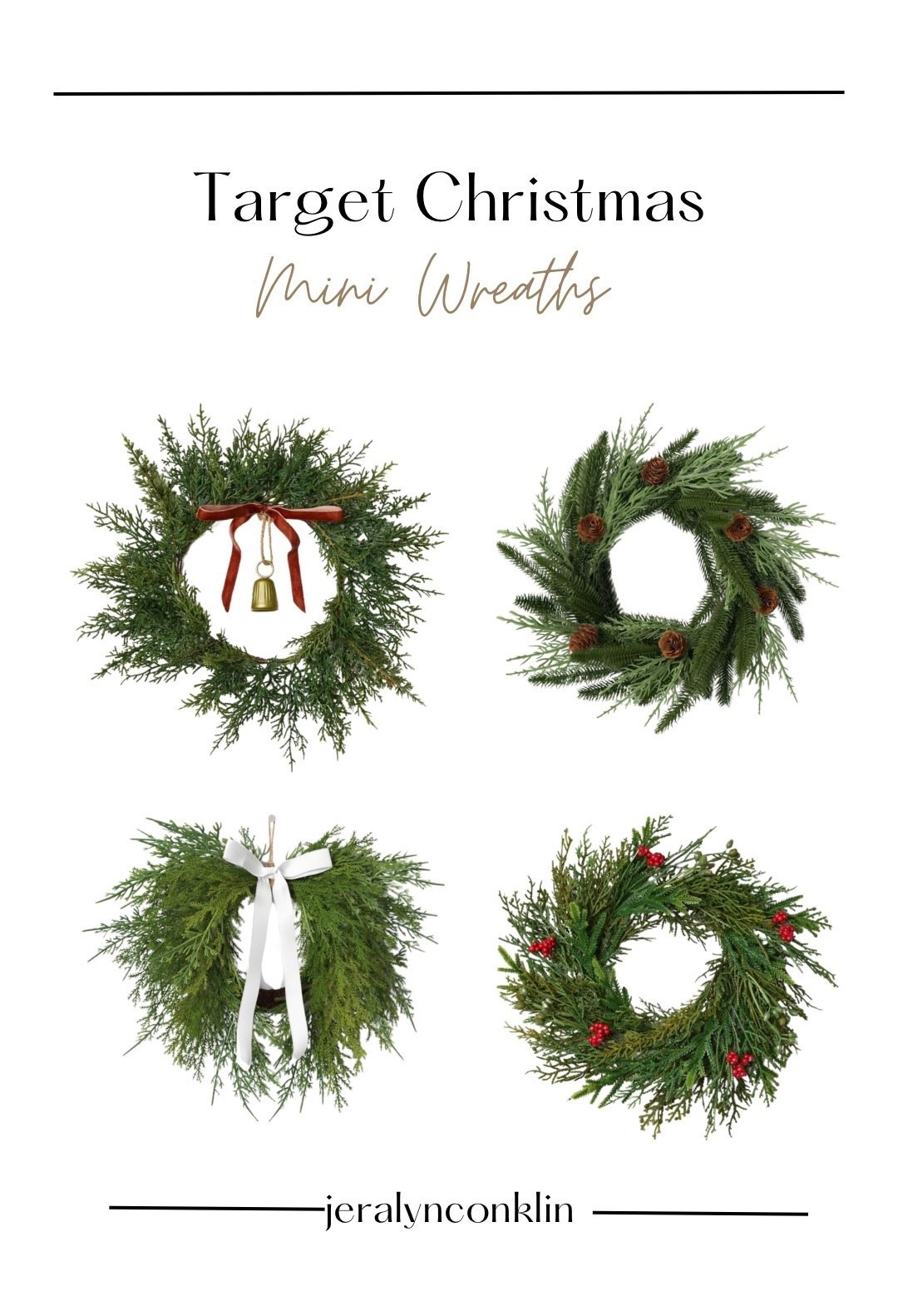 Christmas mini wreaths. Can be used so many different ways! 

#LTKHoliday #LTKFindsUnder50