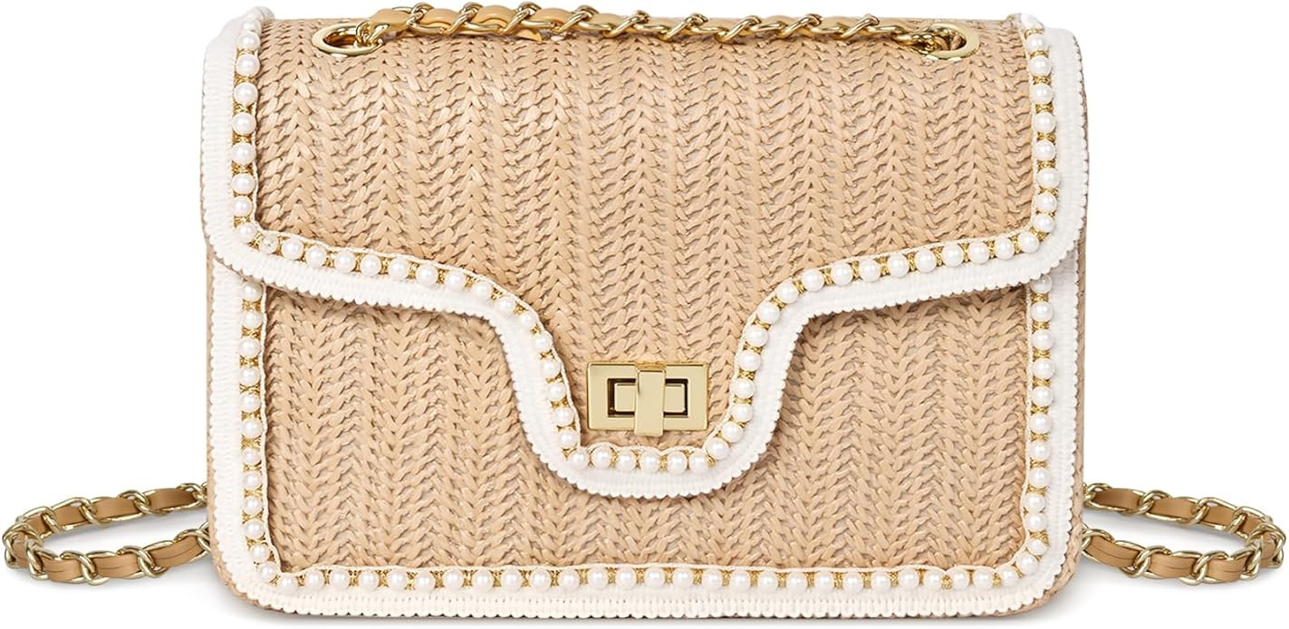 Straw Crossbody Bags for Women, Summer Fashion Straw Purses and Handbags Shoulder Raffia Clutch B... | Amazon (US)