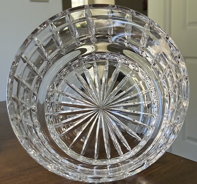 Dresden~ German DEEP HAND CUT 24% Lead Crystal Centerpiece Bowl 8" | eBay US