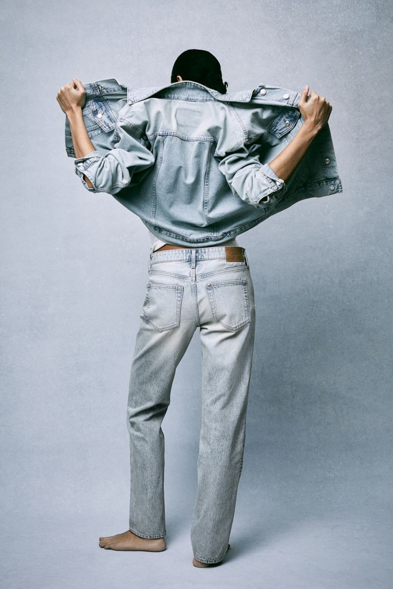 Straight Regular Jeans - Regular waist - Extra-long legs - Pale denim blue - Ladies | H&M US | H&M (US + CA)